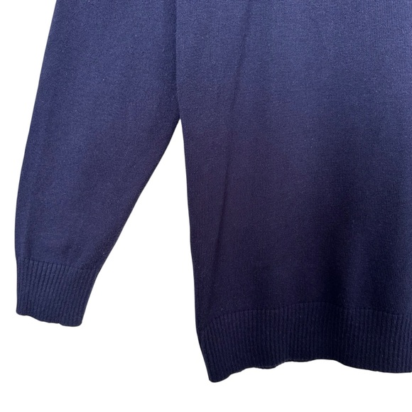 Superman Knit Sweater | DC Comics Logo Pullover | Navy Blue Graphic Sweater L - Picture 7 of 10